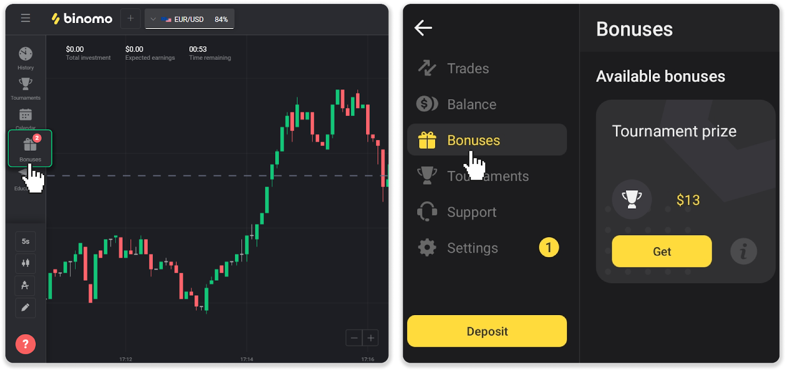 Ilustrasi bonus deposit Binomo