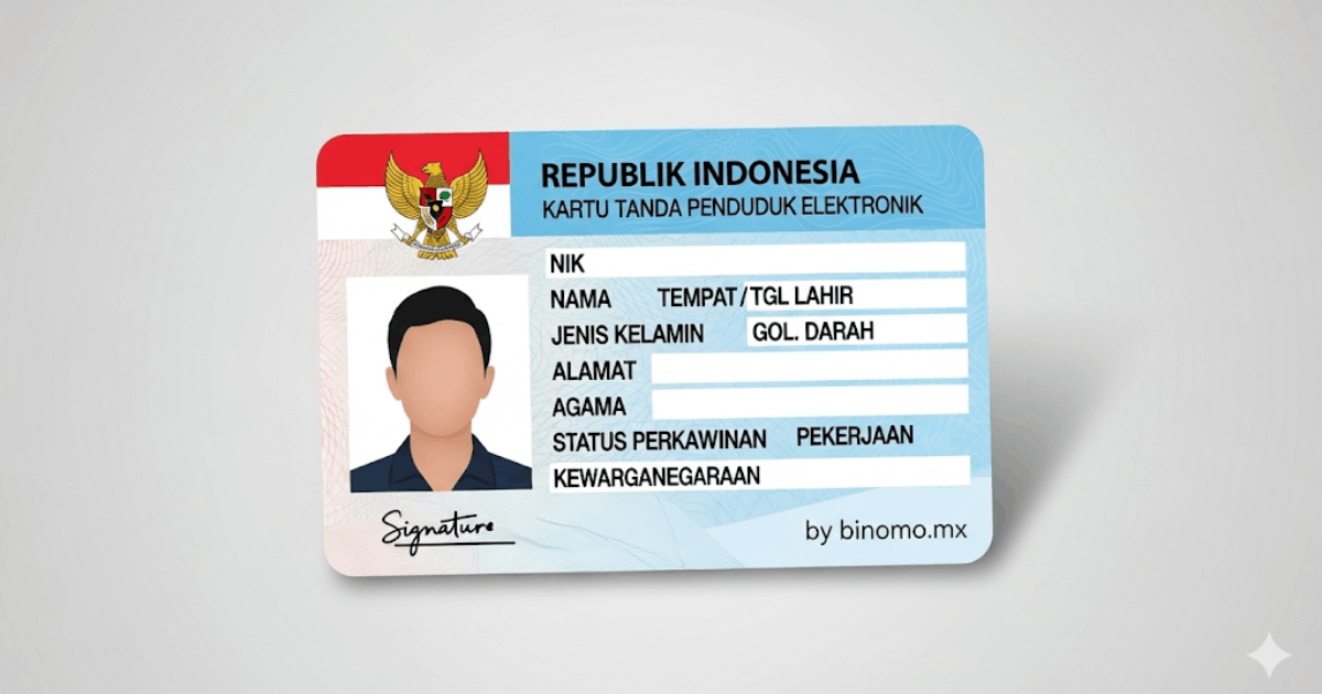 Ilustrasi KTP elektronik Indonesia